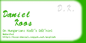 daniel koos business card